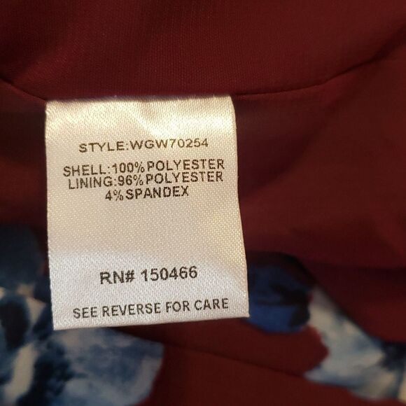 Stitch Fix | 41 Hawthorn Eden A Line Keyhole Burgundy Floral Dress Sz Small NEW - Picture 4 of 4